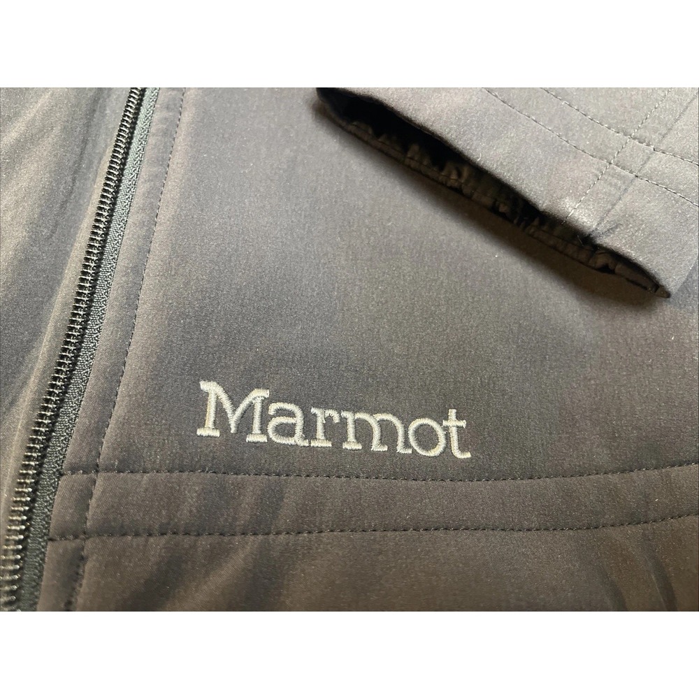 Marmot Womens Black Fleece Lined Softshell Jacket With Faux Fur Hood XL - Picture 4 of 5